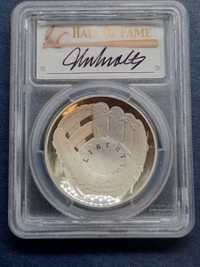 2014 P Baseball HOF Dollar Commemorative PCGS PR70 JOHN SMOLTZ SIGNED #92438 - Picture 1 of 2
