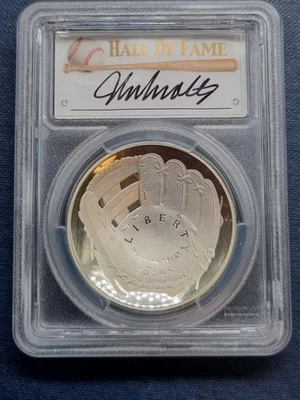 2014 P Baseball HOF Dollar Commemorative PCGS PR70 JOHN SMOLTZ SIGNED #92438 - Image 1 of 2
