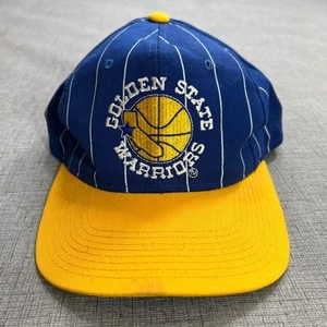 Golden State Warriors Vintage 90s Pinstripe Snapback Hat By Starter Cotton Blend - Picture 1 of 9