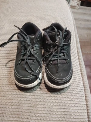 Size 6C (GS) - Jordan Flight Mid Black White - Image 1 of 4