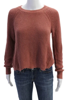 Suéter Suéter Tejido Algodón Para Otoño Cachemira Para Mujer Rosa Talla XS Foto 1 de 4