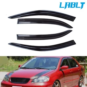 LABLT Smoked Window Visor Shade JDM 3D Wavy Style For Toyota Corolla 2003-2008 - Picture 1 of 9
