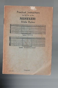 recuerdos, instrucciones prácticas para las reglas de cálculo de Nestler, c1938 - Imagen 1 de 1