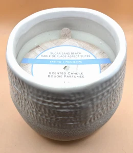 NUOVA candela Ashland 6 oz zucchero sabbia spiaggia profumata ceramica bianca testurizzata vaso - Foto 1 di 4