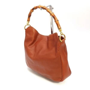 GUCCI Handtasche Bambus Braun Leder Vintage Damen Gebraucht aus Japan - Bild 1 von 8