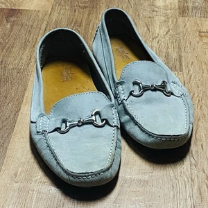 Mercanti Fiorentini Driver Moc Loafer Gray Horse Bit Leather Women Size 11 Shoe - Picture 1 of 6