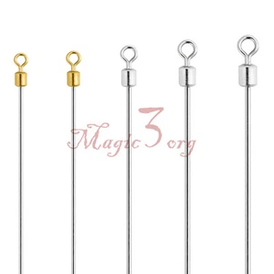 30pcs Barrel Swivels Spinner Shaft Looped Wire Fishing Rig Lure Making 6in Bass - Picture 1 of 9