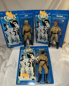 Vintage 8” Mego CHiPs Action Figures. Jon, Sarge. NOC. Unpunched. Poncho. 1977 - Picture 1 of 24
