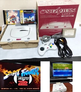 Consola Sega Saturn Blanca Sistema Probado HST-3220 NTSC-J con Caja Excelente Estado. - Imagen 1 de 15