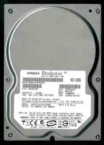 Hitachi HDS721616PLA380, 3.5"/160GB/7200rpm/8M, FW: P22OA70A, China,date 2006/11 - Picture 1 of 7