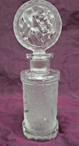Antique Frosted crystal Heinrich Hoffmann Nude Femmes woman perfume bottle 6" - Picture 1 of 12