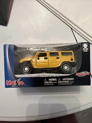 Maisto Hummer H2 motorized Power Racer. Die Cast Metal Yellow - Image 1 of 4