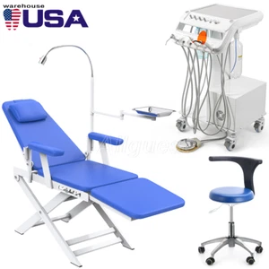 Unidad de entrega portátil compresor de aire dental/silla con Luz LED EE. UU. - Imagen 1 de 35
