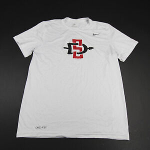 San Diego State Aztecs Nike Dri-Fit Short Sleeve Shirt Men's White Used