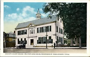 County Court House Military Naval Rendezvous New London Connecticut Postcard - Picture 1 of 2