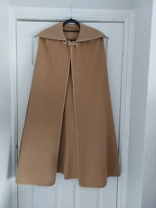 Jeager Vintage Beige Ladies Cape Small Wool & Camel Hair - Picture 1 of 24
