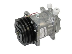 Sanden 507 Style Compressor 134A/Dual Groove Clutch/Plain Finish [21-7312] - Picture 1 of 3