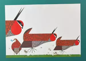 Charley Harper Book Page Art Print Prairie Chickens Portuguese Man-Of-War Turtle - Picture 1 of 2