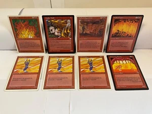 Lot of 8 MTG Magic the Gathering *Wall* Red/Mountain Fire/Lava/Opposition/Heat - Picture 1 of 3