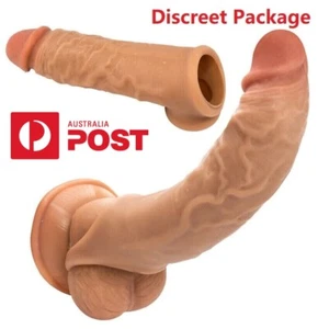 Men Cock Girth Enlarger Enhancer Penis Extension Extender Sheath Sleeve Condoms - Picture 1 of 10