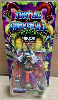 Figura de acción MOTU Origins Turtles of Grayskull NINJOR onda 6 sin perforar Foto 1 de 2