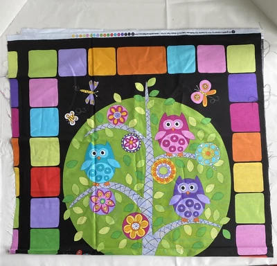 Hoot! Hoot! Panel ~ Hoppy Easter ~ Por Kim Schaffer Andover Aprox. 23"x44" Foto 1 de 2