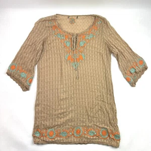 Umgee Boho Bohemian Multicolor Lightweight Festival Top Blouse Women's Size M/L - Picture 1 of 8