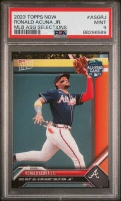 RONALD ACUNA JR * PSA 9 * 2023 TOPPS NOW MLB ALL-STAR GAME CARD #ASGRJ MVP YEAR - Image 1 of 2