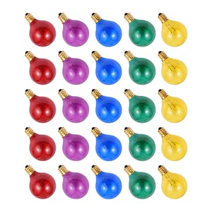 25PCS G40 Tungsten Replacement 5 Colors 7W Globe E5O1 - Picture 1 of 12