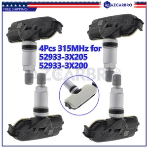Set(4) 52933-3X205 Tire Pressure Sensor for Hyundai Elantra Kia Forte 14-16 TPMS - Picture 1 of 12