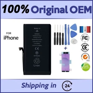 3310mAh IPHONE 12 BATTERY 100% NEW OEM OVERCAPACITY +/ TOOLS ADHESIVE - Picture 1 of 1