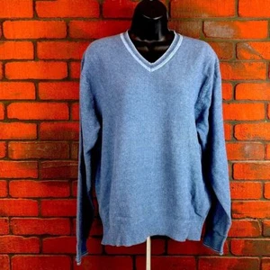 Hickey Freemen Women Blue Sweatshirt Cashmere Blend Large Preppy Classic Bolo - Picture 1 of 6