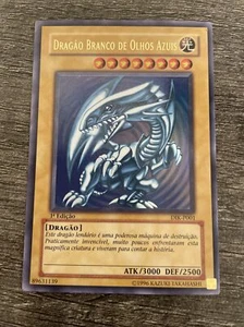 2002 Blue Eyes White Dragon 1st Edition Portuguese DIK-P001 SDK-001 Yugioh LP - Picture 1 of 2