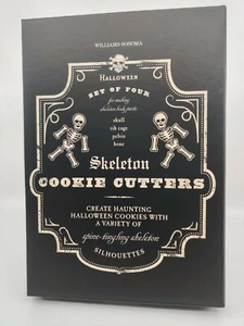Williams-Sonoma Halloween Skeleton Cookie Cutter Skull Rib Cage Pelvis Bone Set - Picture 1 of 4
