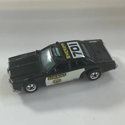 Vtg Mattel Hot Wheels Sheriff 701 Patrol Car Black 1977 - Image 1 of 4