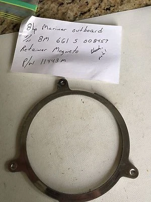 Magneto Retainer Metal 11443M  Yamaha Mariner  8hp Outboard 1978 - 1986 - Image 1 of 3