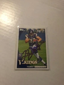 Minnesota Vikings TOBY GERHART Signed Card - Picture 1 of 1