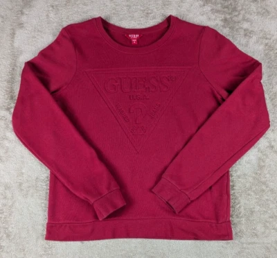 Guess Embossed Red Women's Sweater Size Medium VTG Style Y2K 90's - Image 1 of 4