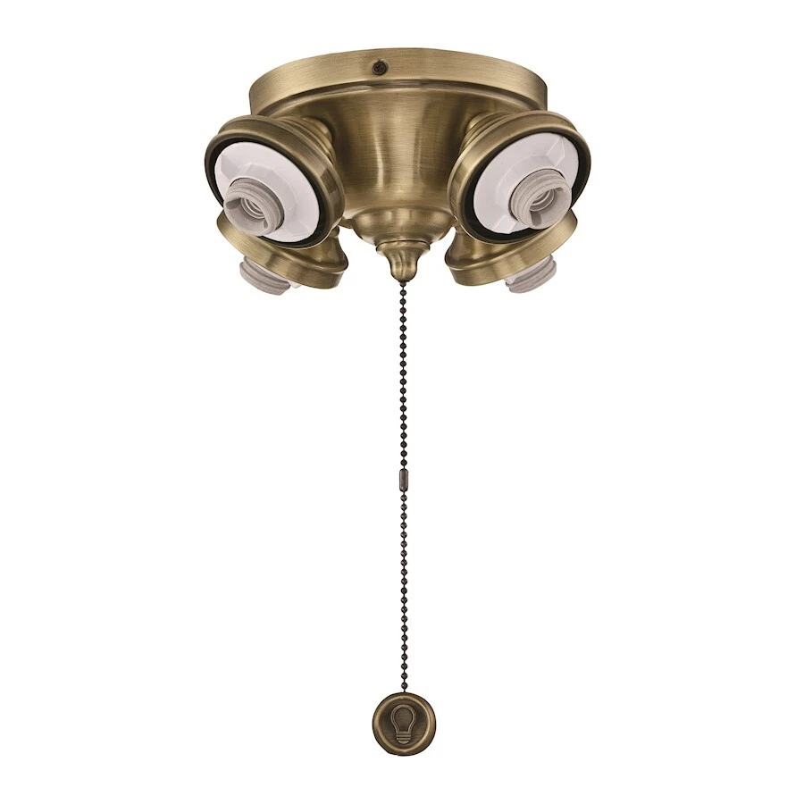 Fanimation 4 Light Fitter, Antique Brass - F8AB - Image 1 of 1