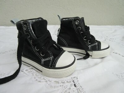 Koala Kids high top canvas tennis shoes sneakers Baby Boy's Toddler's sz 4 black - Image 1 of 4