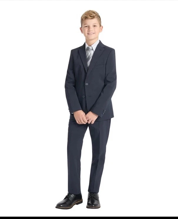 Kenneth Cole Youth Suit Set  Blue  18Reg 18W - Image 1 of 4