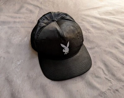 Supreme 花花公子帽子 6 面黑色缎面可调节兔子 — 第 1/4 张图片