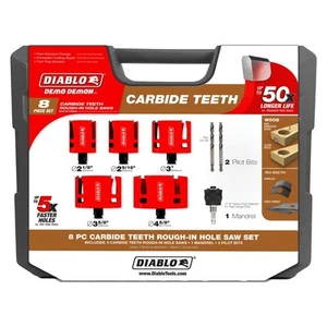 Diablo Demo Demon® Carbide Teeth Rough-In Hole Saw Set (8-Piece) - Picture 1 of 1