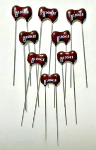 6X - 100pF @ 500V (1%) - (CDE CD15) TAPA DE MICA PLATEADA DIP ~ CONTROL RF/HiFi/TONO - Imagen 1 de 3