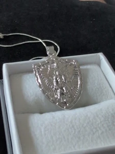 Sterling Silber 925 Heiliger Michael der Erzengel Anhänger Halskette Schutz... - Bild 1 von 4