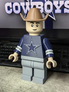 3D-gedruckte Dallas Cowboys Footballspieler große 8,5" - 9,5" Minifigur - Bild 1 von 6
