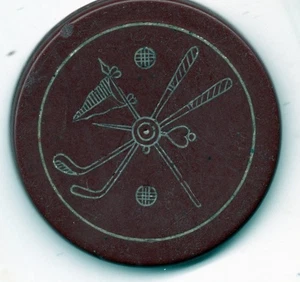 Antique Poker Chip: Engraved La Cross - Picture 1 of 2