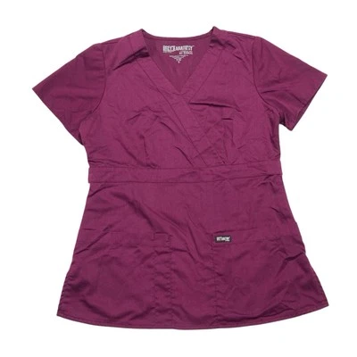 Blusa Médica Estampada Grey's Anatomy | Púrpura Sólido Manga Corta | Para Mujer Talla S  Foto 1 de 4