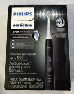 Philips Sonicare 5100 Spazzolino Protettivo Pulito Nero Nuovo - Foto 1 di 4