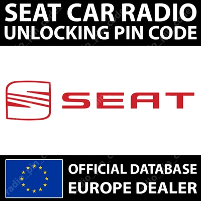 SEAT RADIO PIN CODE ALHAMBRA ALTEA IBIZA LEON MII RNS 315 510 NAVIGATION SE 359 - Image 1 of 4